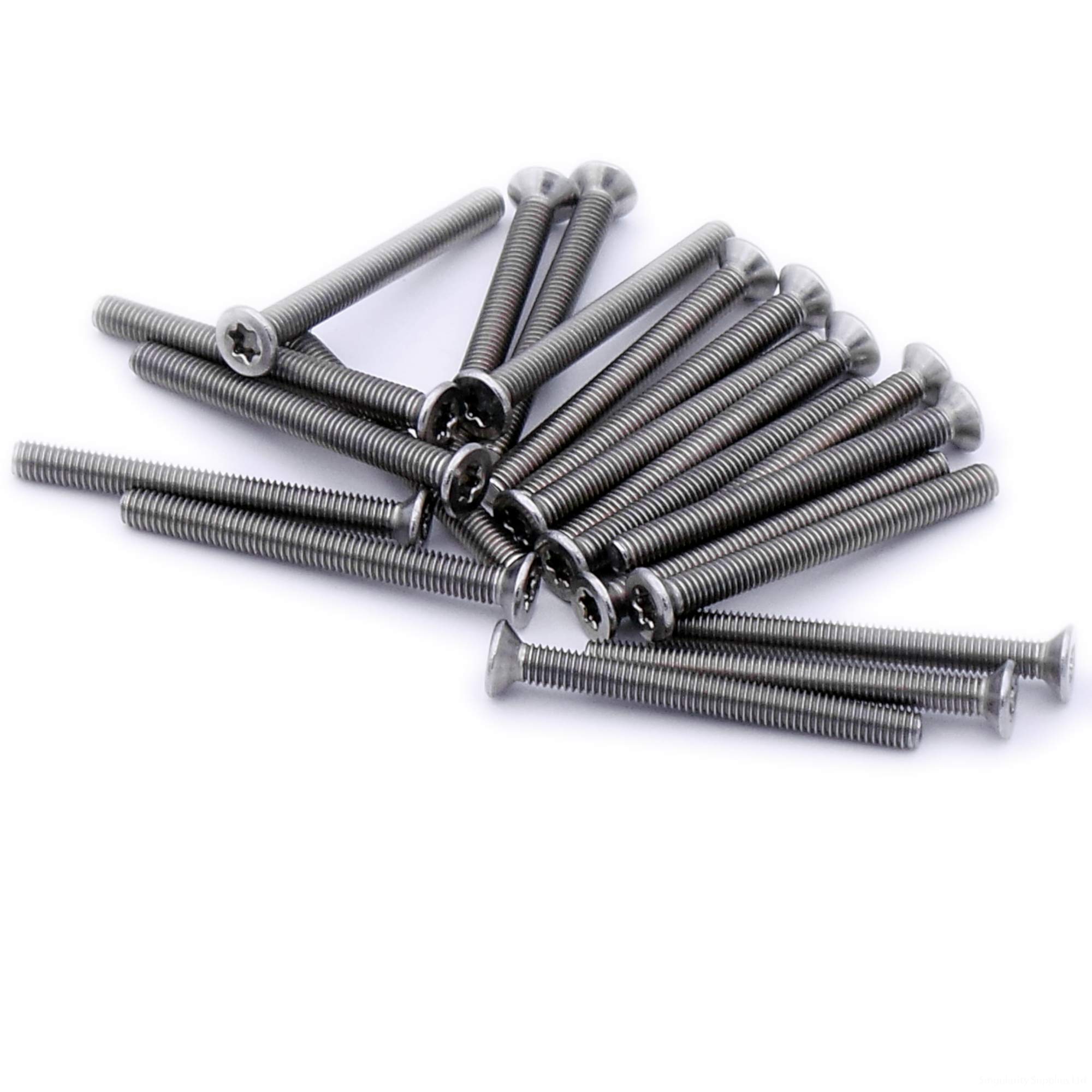 M2.5 (2.5mm x 4mm) TX Socket Countersunk Machine Screw (Bolt) - Stainless Steel (A2) (Pack of 20)