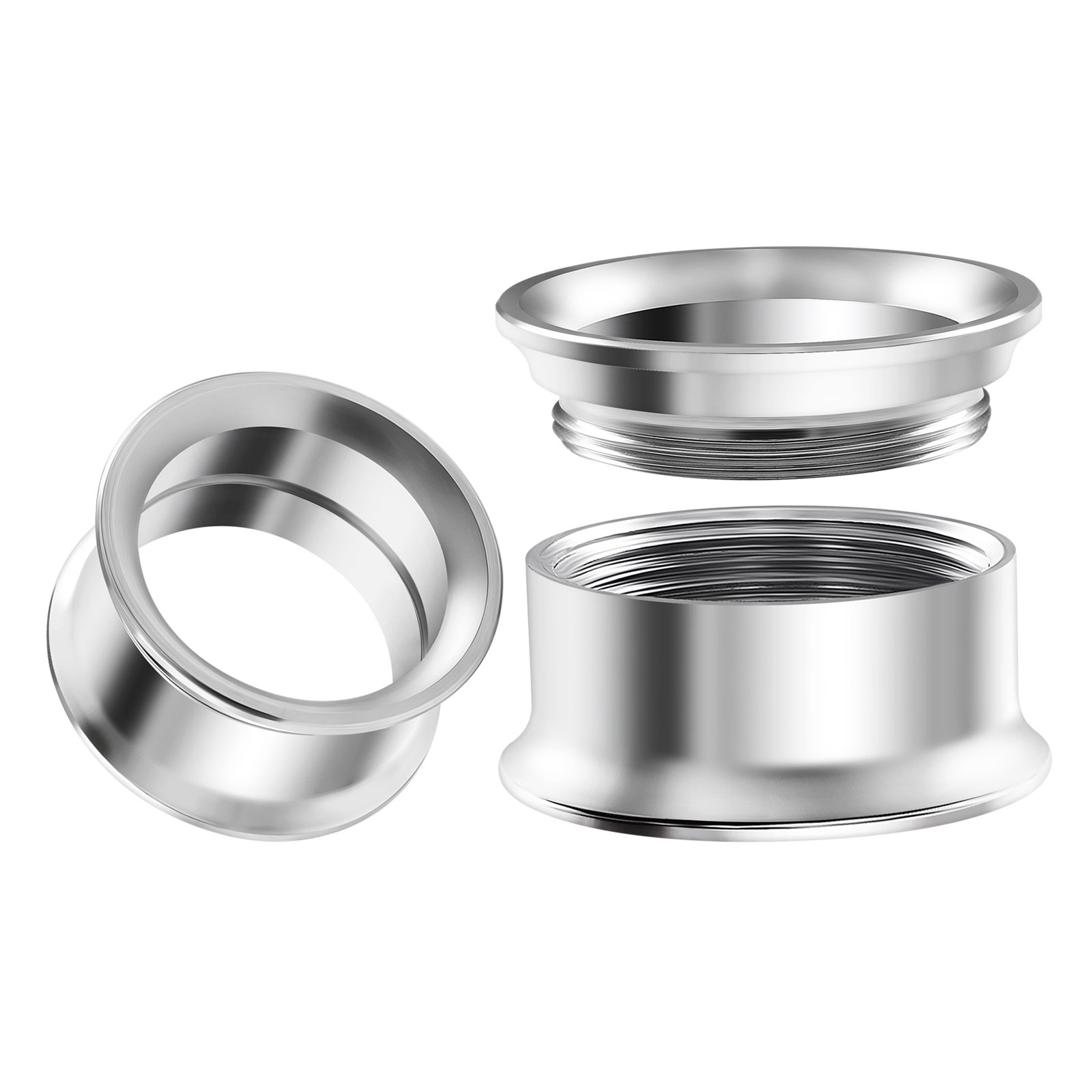 Pair of Steel 11/16 inch 18 mm Double Flared Saddle Piercing Internal Earring Stretcher Plug Jewellery Tunnel Lobe BG1239K