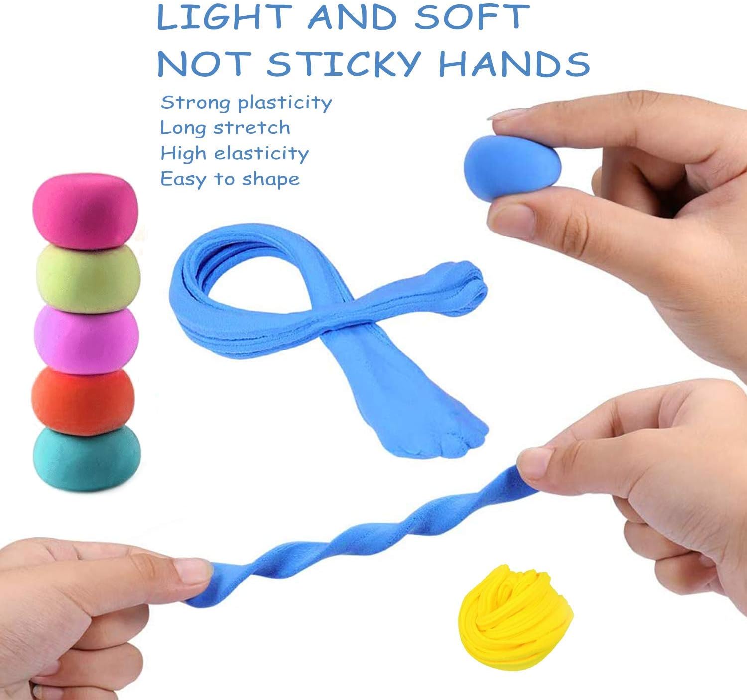Air Dry Clay Kit, iFergoo 24 Colors Modeling Clay for Kids with Free Tools and Manuals,Wonderful Air Hardening Clay - Image 4