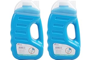 Party Club of America 64oz Bubble Solution Refill (up to 5 Gallon),Non- Concentrated Bubble Liquid, Big Bottle for Giant Bubble Wand, Blower Machine Gun, Party Favor Bubble Summer Toy -2 Pack