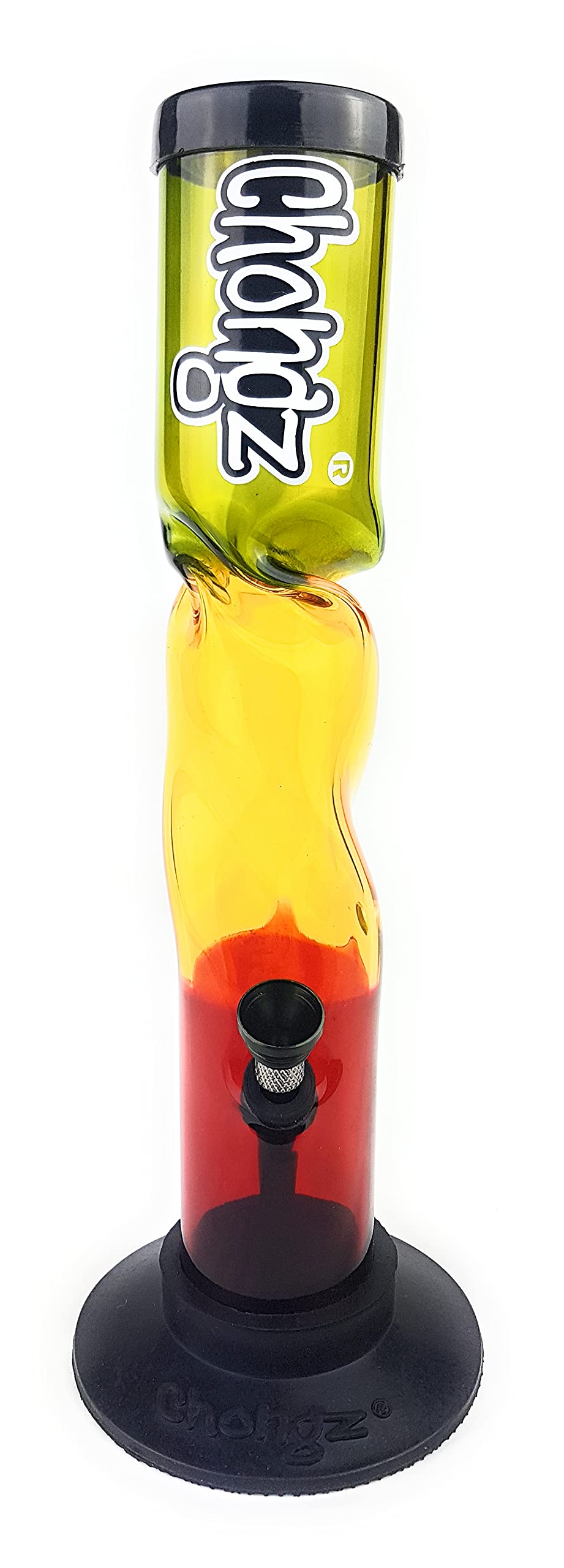 CHONGZ 30cm "Lite and Day" Rasta Acrylic Ice Bong (CH021)