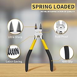 BOOSDEN Wire Cutter,6.5 inch Side Cutters,Spring