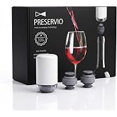 Preservio Automatic Wine Preserver, Hands-Free Pressure Control, 2 Stoppers | Pressure-Controlled Seal, No Gas or Hand Pumpin
