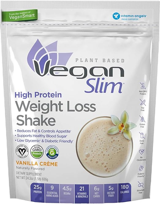 Naturade Veganslim Plant Based Vegan High Protein Weight Loss Shake â€“ Vanilla 24.2 oz Amazon.ae
