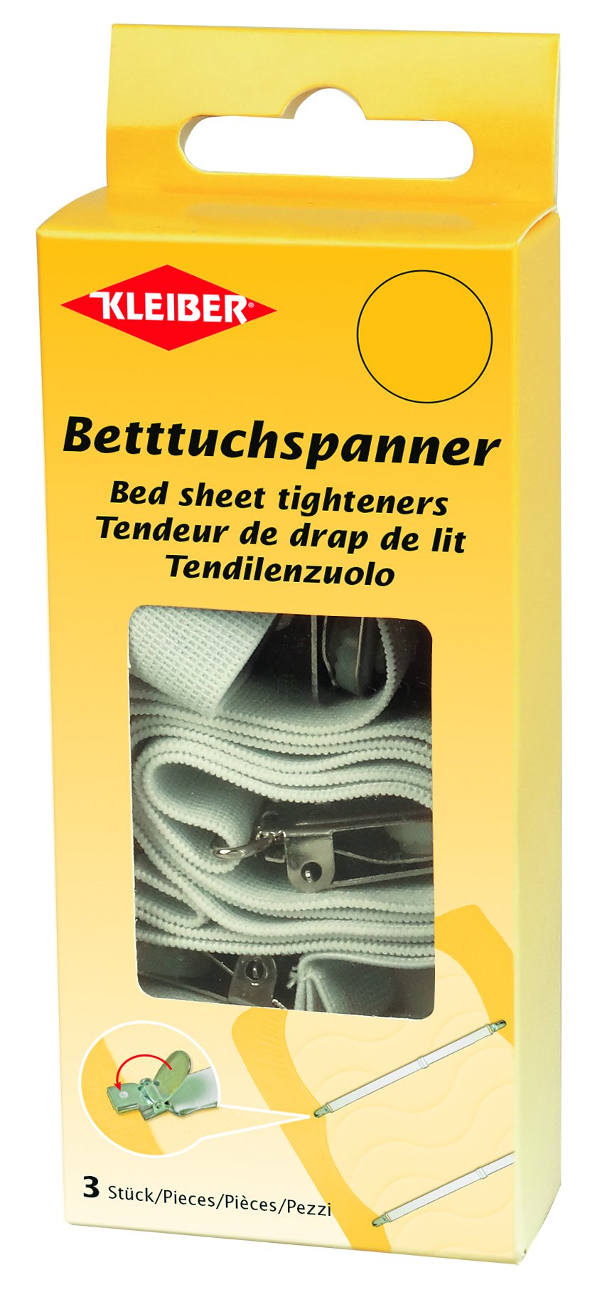 Kleiber Bed Sheet Tighteners x3, White