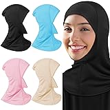 4 Pieces Modal Hijab Cap Adjustable Muslim Stretchy