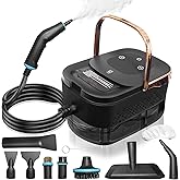 Steam Cleaner, Steamer for Cleaning, 2500W Pressurized Steam Cleaner with 1.2L Water Tank and 12 Attachments, Portable Steamer Cleaner for Home Car Kitchen Bathroom Furniture Tile Grout