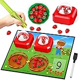 SkilLify Math Board Games for Kids with Dice Poppers, Math Manipulatives Kindergarten Preschool Math Games Counters Toys, Addition and Subtraction Dice Games Homeschool Supplies Classroom Must Haves