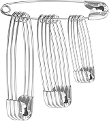 The Bead Shop Assorted Safety Pins 48 x 27–38mm Nickel Plated Craft Sewing view 2