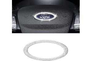 ZELLYA 1Pcs 3D Metal Bling Car Accessories for Women Compatible with Ford, Rhinestone Car Logo Bling Car Stickers DIY Glitter Decals for Automotive Interior Badge Decals