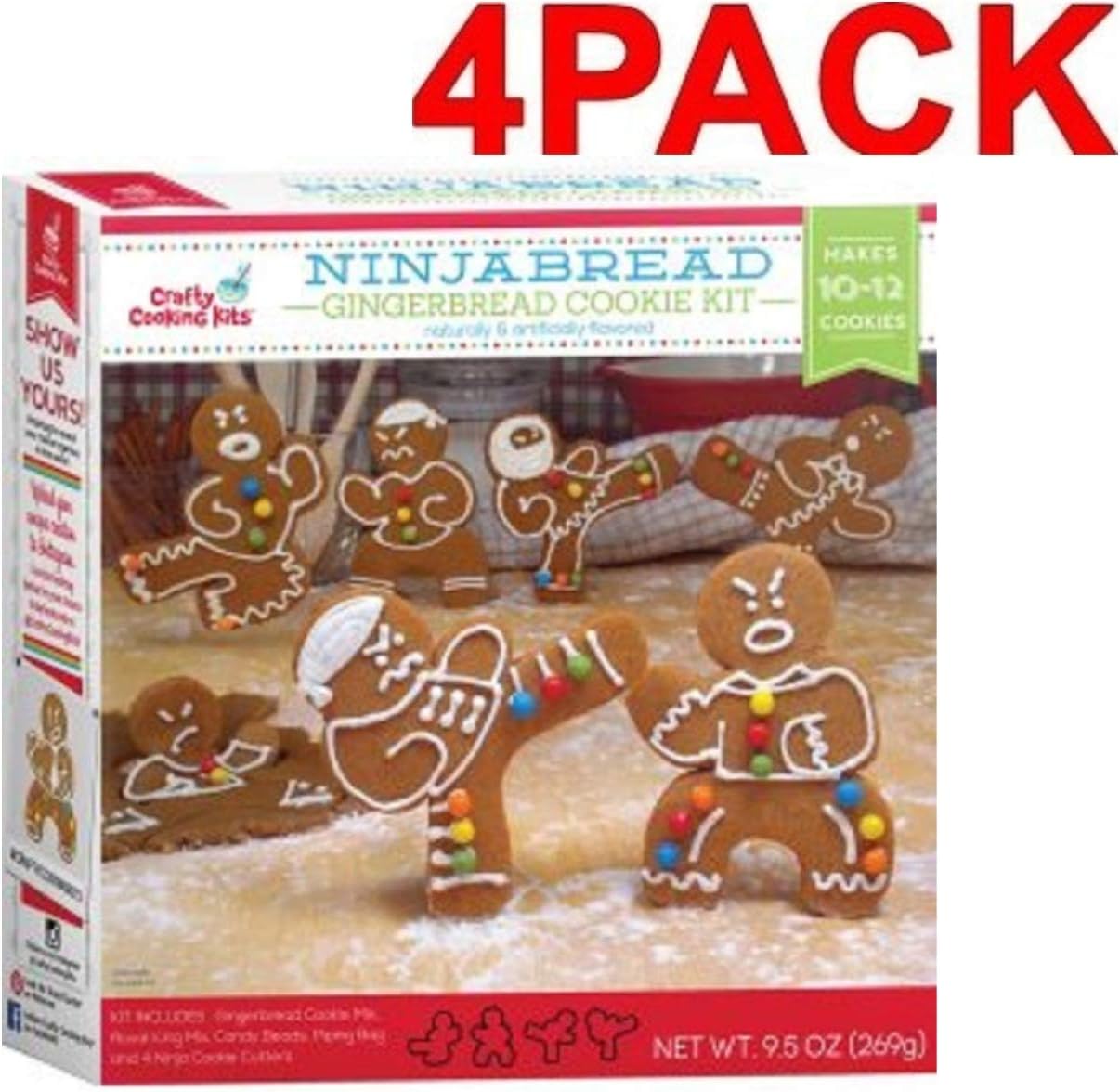Ninjabread Gingerbread Cookie Kit 9.5 oz (4 Pack 9.5 oz)