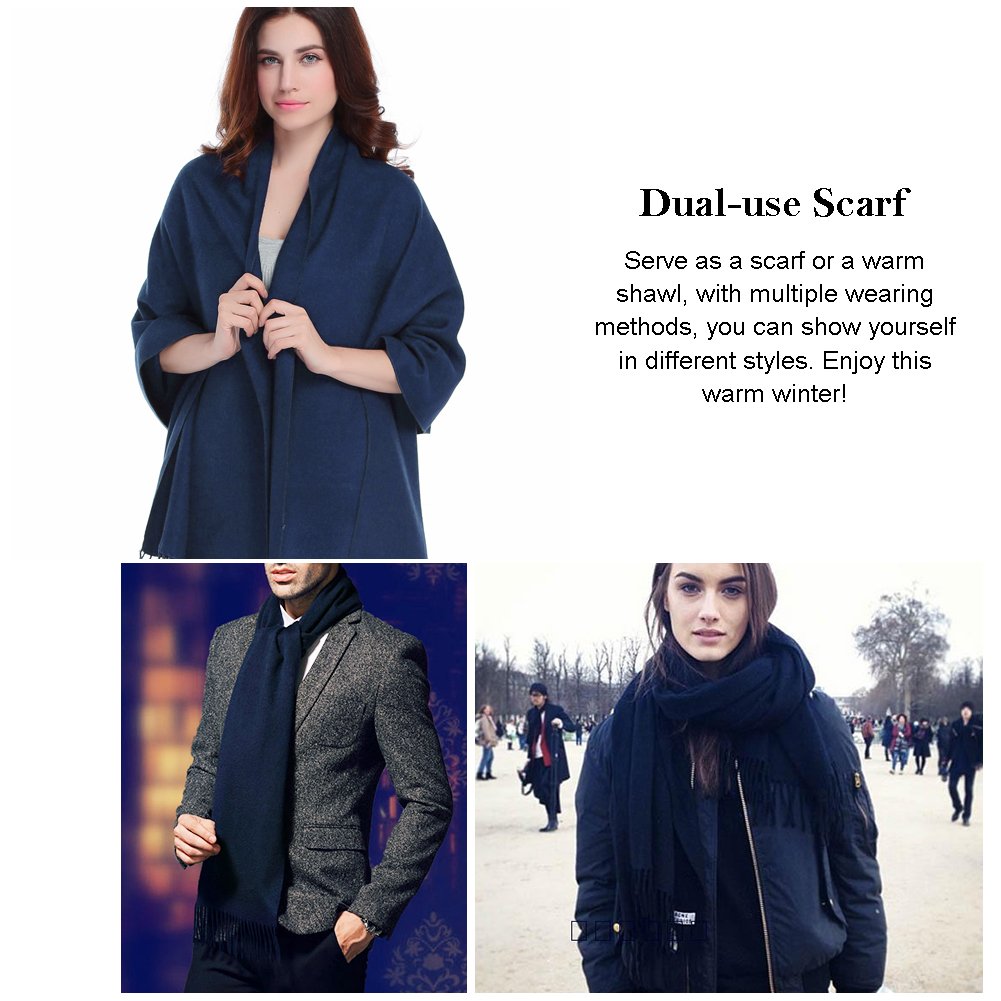 VBIGER Unisex Mujer Bufanda de invierno caliente con borlas