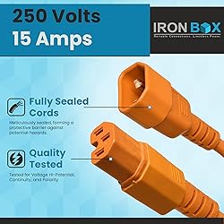 IronBox Electric C14 to C15 Power Cord