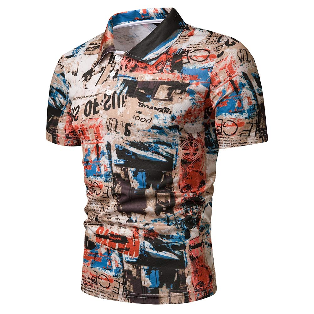 Tropical Style Beach Polo Shirt Printed 