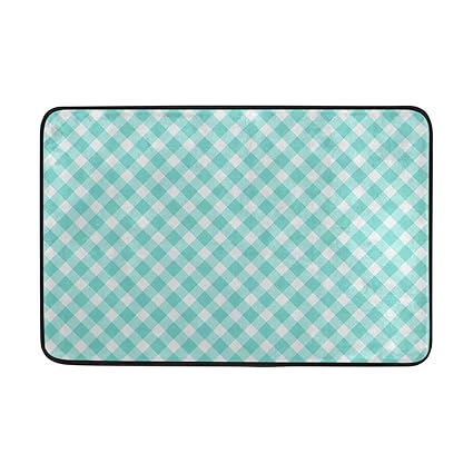 Amazon Com Alaza My Daily Light Aqua Blue Gingham Plaid