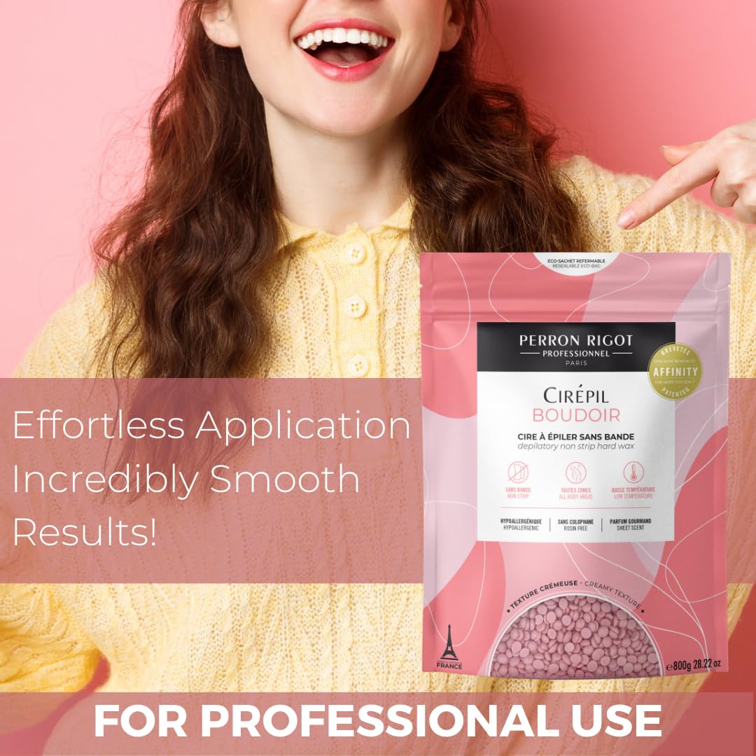 Cirepil Boudoir - 800g / 28.22 oz Wax Beads Bag - Sweet Fragrance - Allergen-Free - Specially Formulated for Short, Coarse Hair