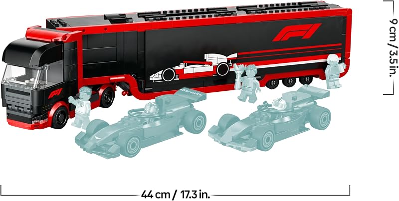 City Camión de F1 con Coches de F1 RB20 y AMR24, 2 Maquetas de Vehículos de Fórmula 1 Red Bull y Aston Martin, 2 Minifiguras de Pilotos y 3 Staff, Regalo para Niños y Niñas de 8 Años o Más 60445 — foto 8 de 8