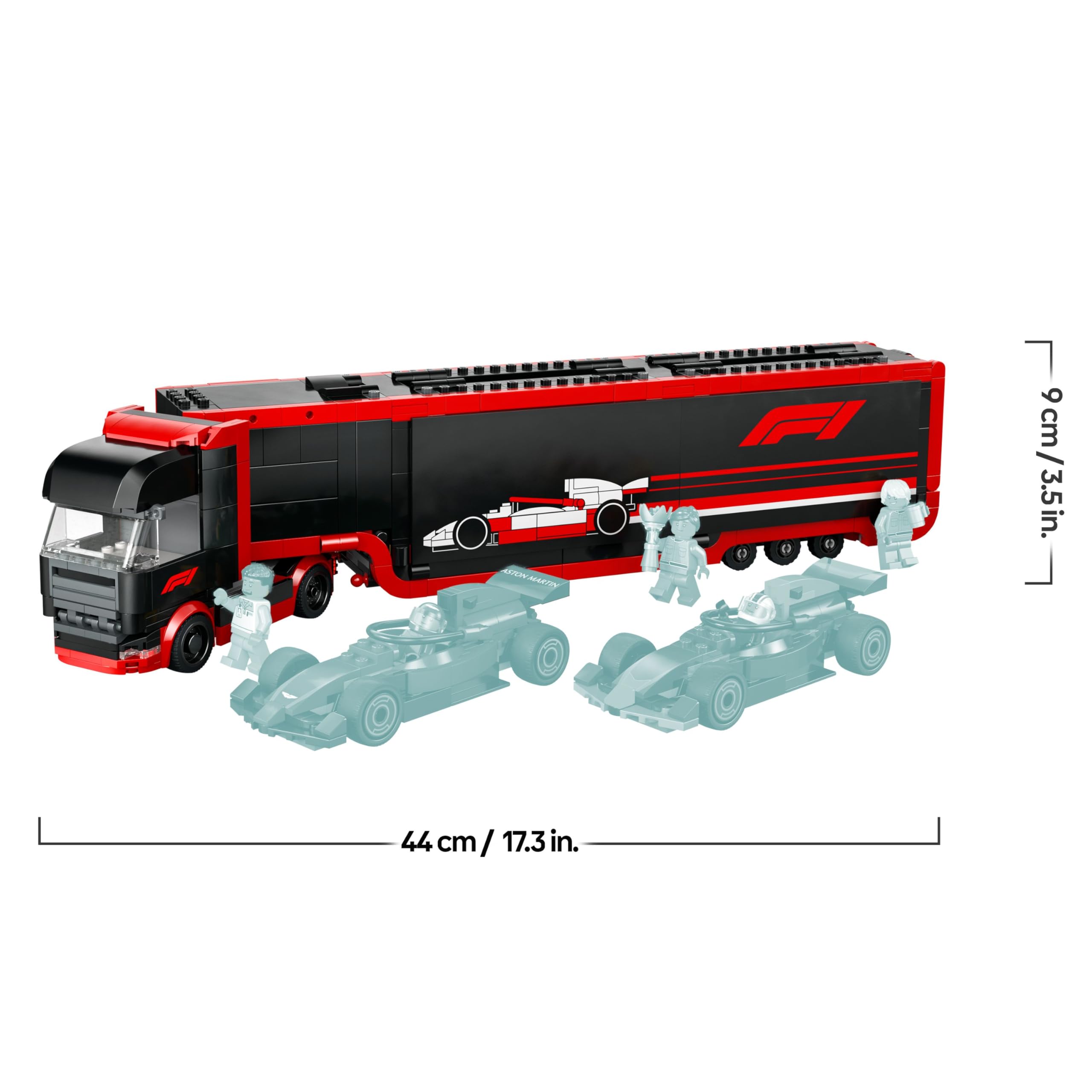 LEGO City F1 Transporter mit RB20 & AMR24 F1 Rennautos - Spielzeug Autotransporter für Red Bull & Aston Martin Formel 1 Teams - Inkl. 5 Minifiguren - Geschenk für Jungen & Mädchen ab 8 Jahren 60445 9