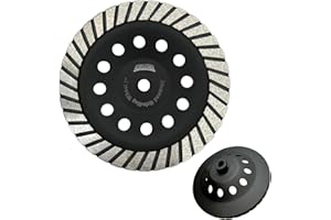 ORIXTREME 7 Inch Turbo Diamond Cup Wheel for Grinding and Cleaning Surface Stone Concrete Granite Marble Masonry Brick with 5/8-11 Threaded Angle Grinder Wheels Cup