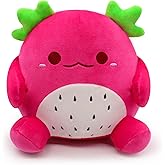 Bekrgwiy Axolotl Stuffed Animal with Red Pitaya Design,8 in Salamander Plushie Doll Toy,Dragon Pearl Fruit Plushie,Kawaii Axo