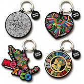 TWO HUNDRED PERCENT Mexican Heritage PVC Keychains Set of 4 – Soft Rubber Collection