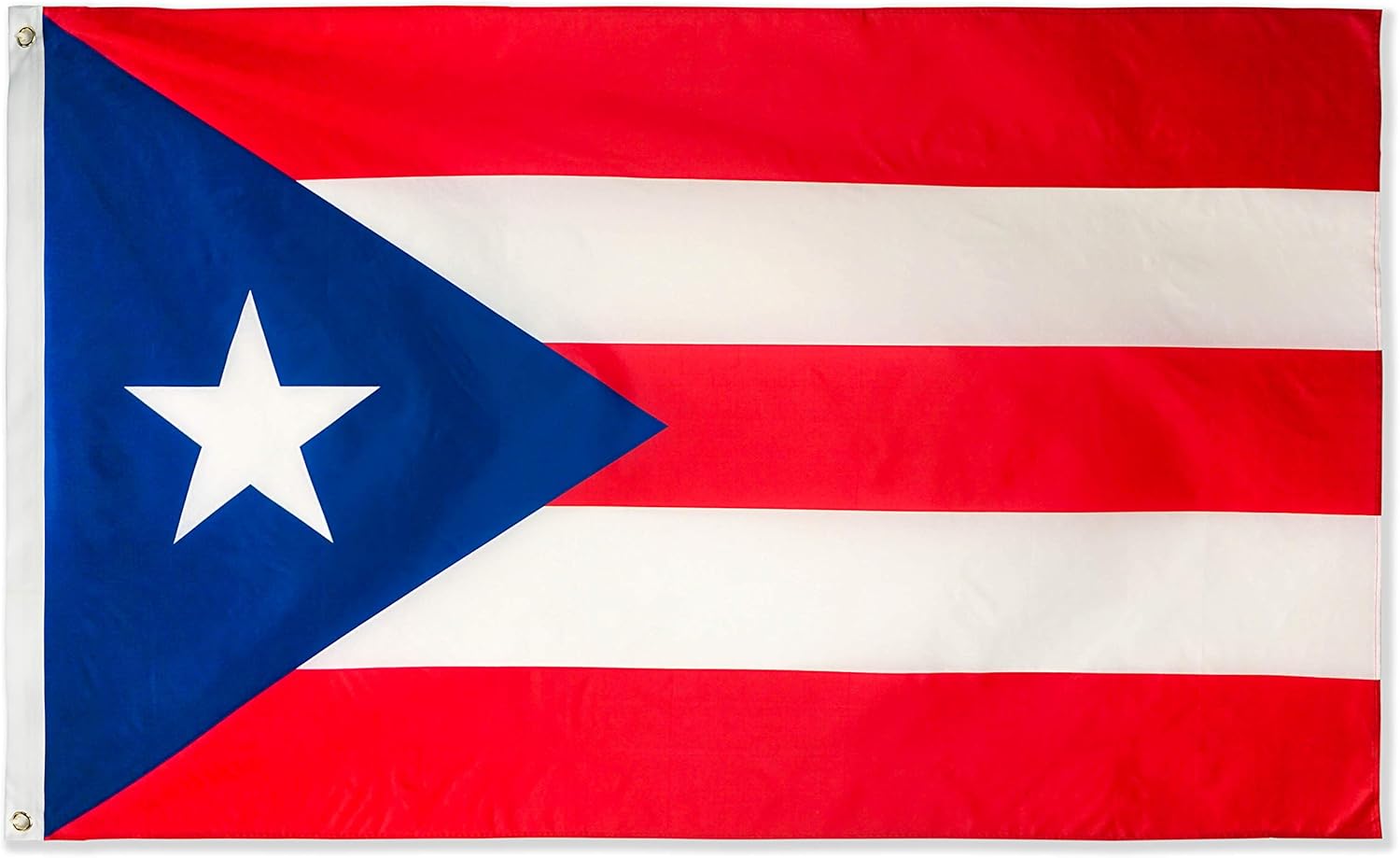 Flags - DANF Puerto Rico Flag 3x5 Foot Polyester Puerto Rican National Flags Polyester with Brass Grommets 3 X 5 Ft