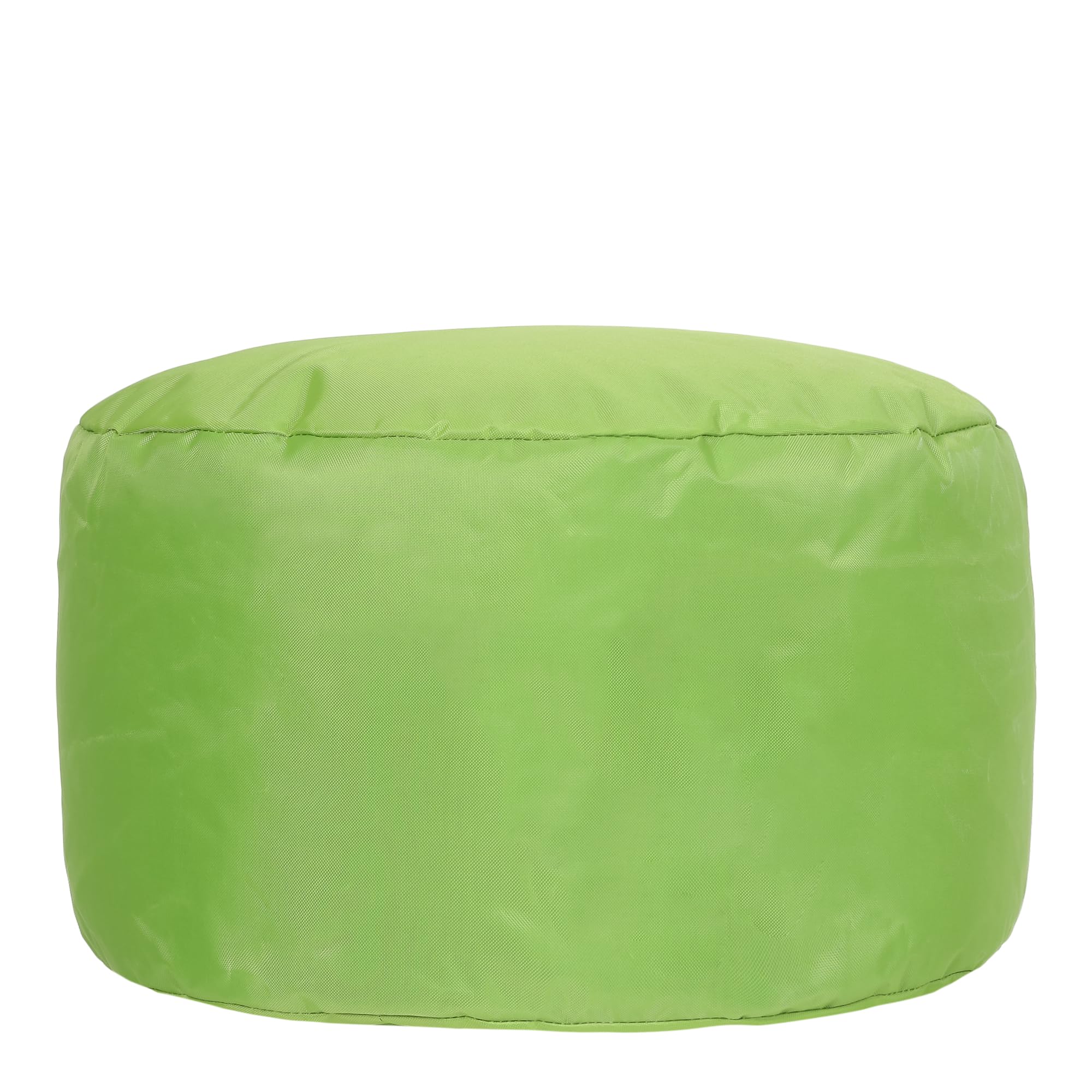 Bean Bag Bazaar Outdoor Footstool, Lime Green, Indoor Outdoor Water-Resistant Fabric, Pouffe Footstool with Filling Included, Outdoor Seating, Garden Furniture