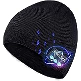 Bluetooth Beanie Hat, Unisex Beanies Wireless V5.0 Music Caps with Headphones Stereo Speakers Unique Christmas Tech Gifts for Men Women Teen Boys Girls
