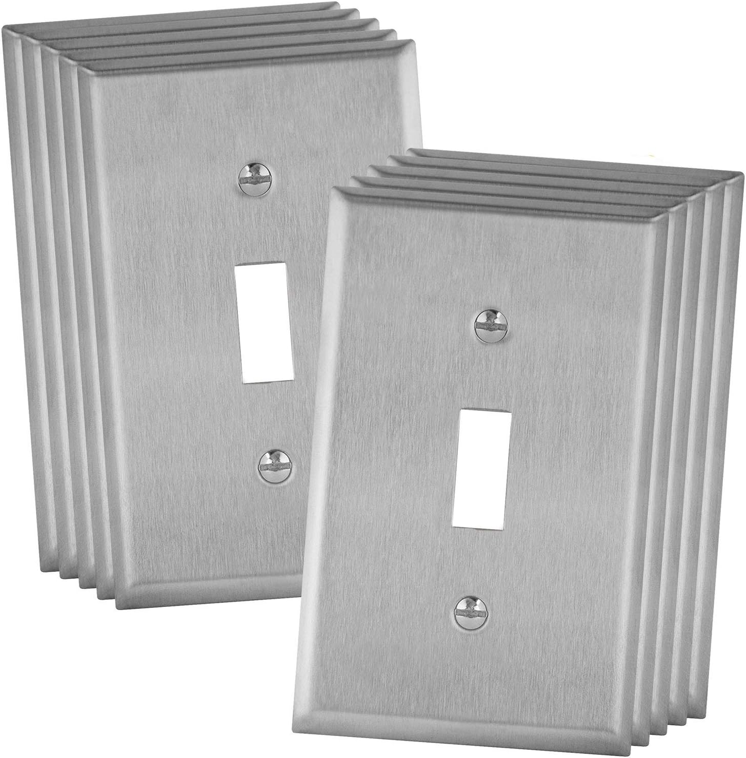 ENERLITES Toggle Light Switch Metal Wall Plate, Stainless Steel Light