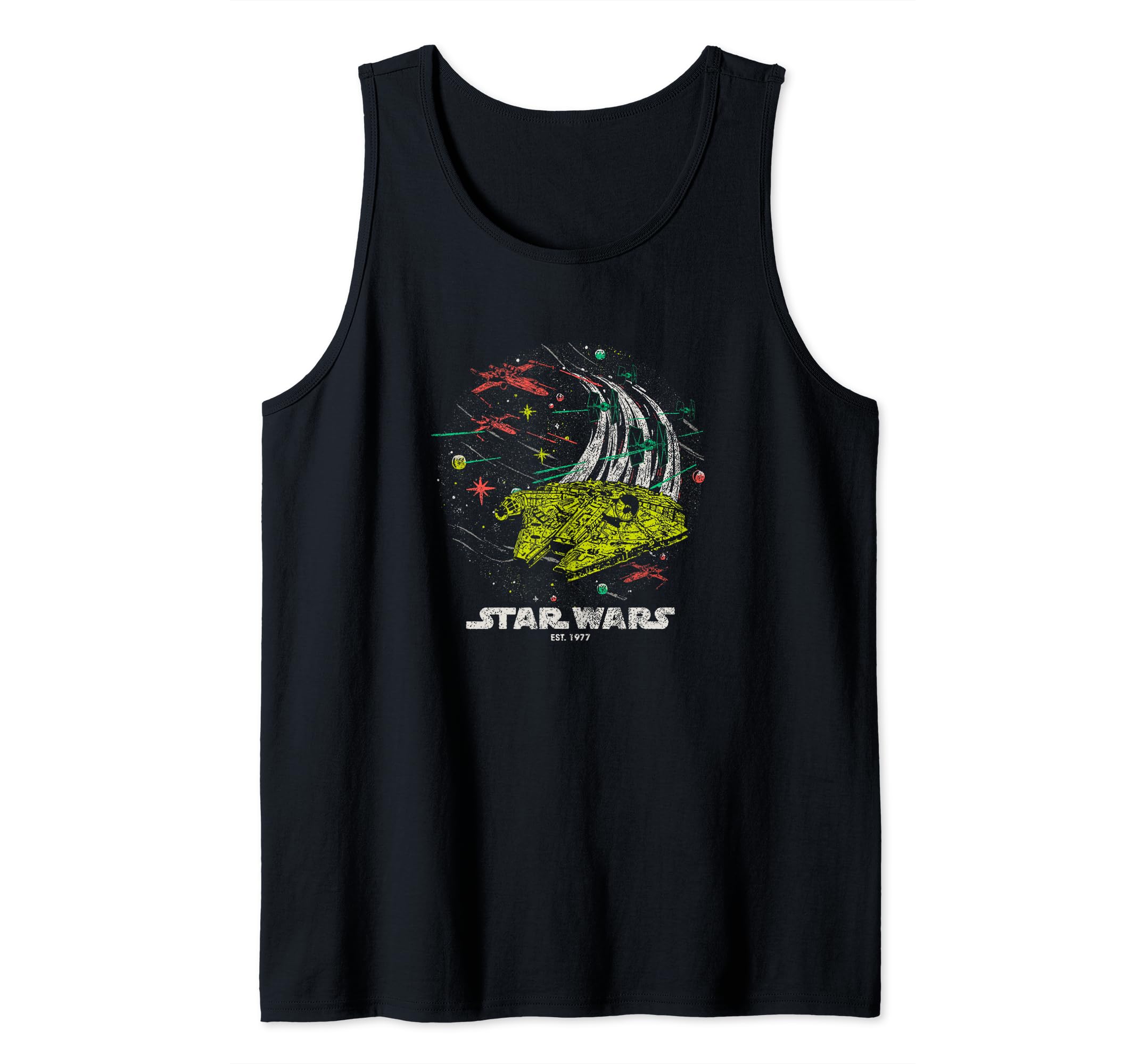 Star Wars Millennium Falcon Vintage Space Fight Tank Top