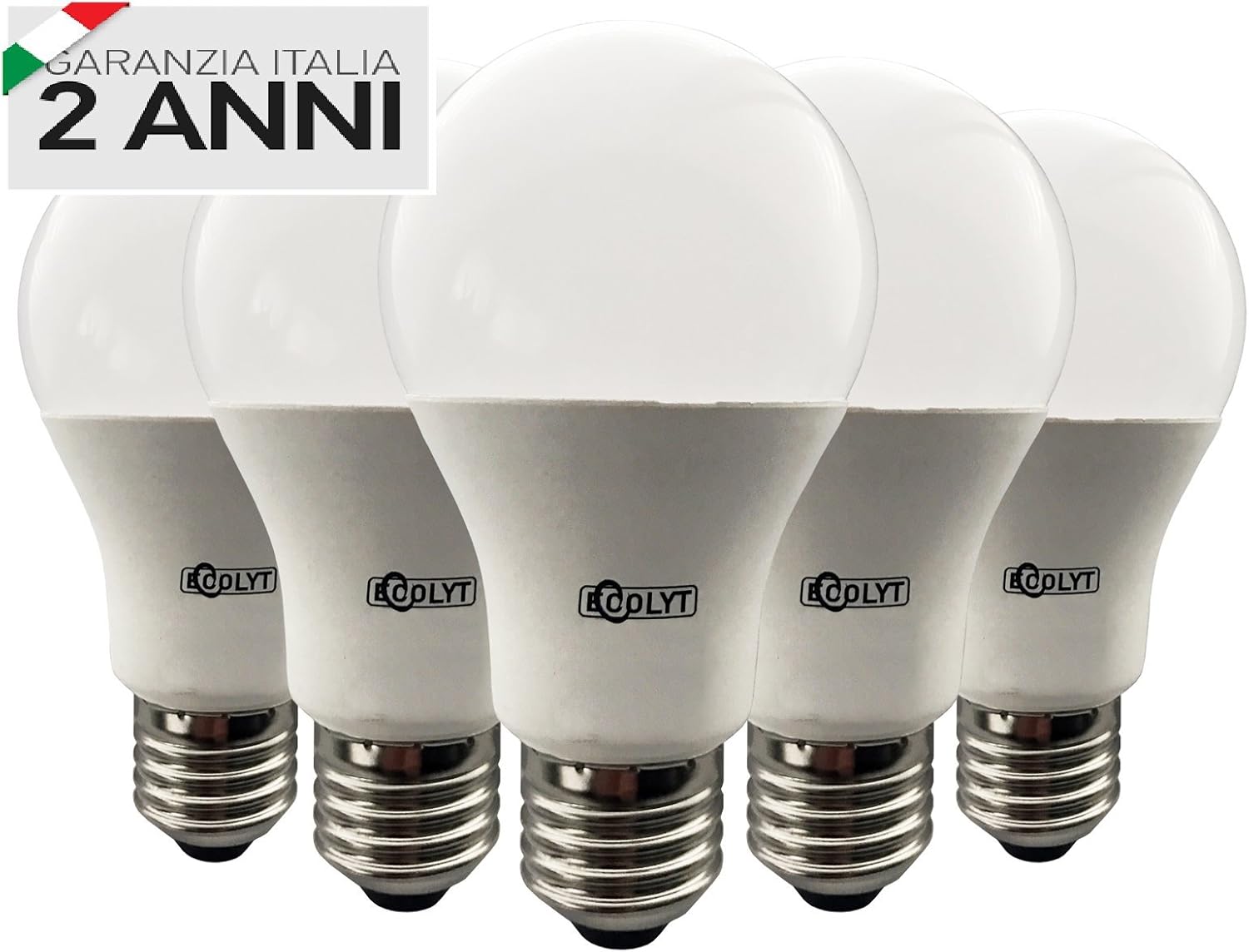 Lampadine LED E27 09W (equiv. 60W) A+ Luce Calda Confezione da 5