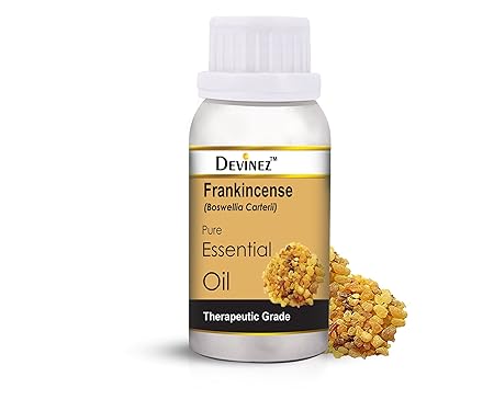 Devinez Frankincense Essential Oil, 100% Pure Natural & Undiluted Therapeutic grade for Skin Pores Tightening, Fine Lines and Aromatherapy - 100ml in Anodized Aluminum Bottle