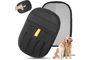 5-Finger Electrostatic Pet Hair Removal Gloves (2-Pack) - Upgraded Grooming & Cleaning Tool for Furniture, Car, Couch & Laund