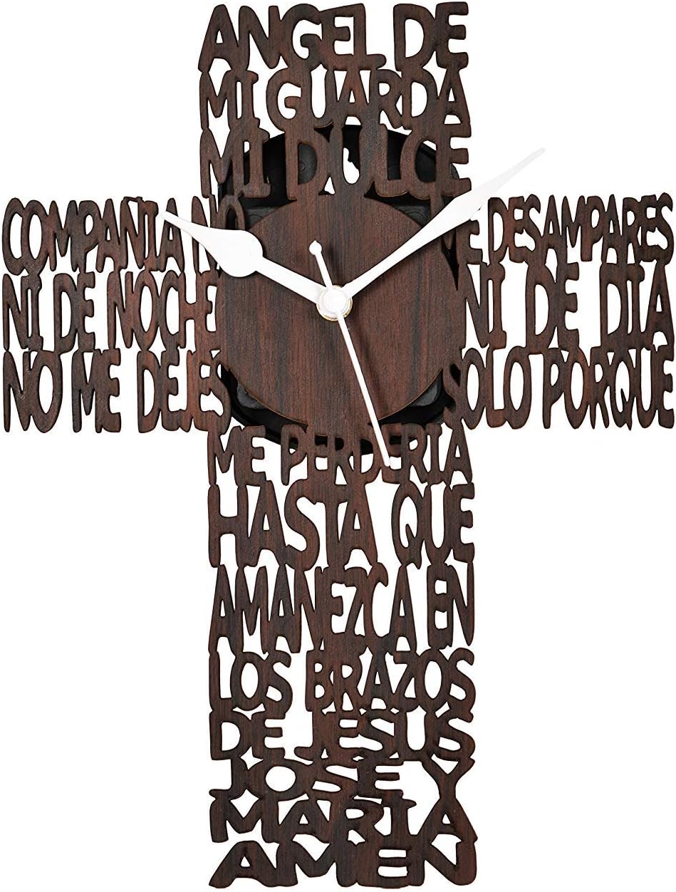 Treecase Wall Clock Designer Beautiful Round Wood Wall Clock Without Glass (25 cm x 25 cm x 2.8 cm, Brown) (Jesus)