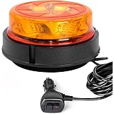 Agrieyes W47M w/Replaceable Lens Amber Beacon Lights, Base Strobe Lights | Strobe Flashing, for Truck, Tractor, Car, Vehicle
