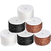 Yizzvb 6 Pack Waxed Thread Leather Sewing Thread Stitching Tool | 3 Color Leather Waxed Thread, Sewing Awl Replacement Spools, Repair Stitch Thread, Canvas Sewing Awl for All Stitching Tool