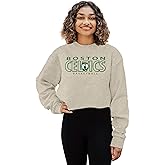 Blue 84 NBA womens Nba Officially Licensed Women's Cropped Crewneck Sweatshirt Oatmeal