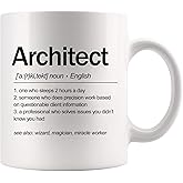Architect Definition Architect Gifts For Men Women Architecture Gifts Ceramic Mug 11 oz White Novelty Drinkware 11 oz
