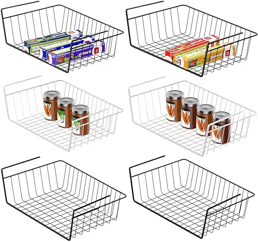 Amazon Com Under Shelf Basket Veckle 6 Pack Under Shelf Wire