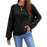 BreathSunny Womens Cute Oversized Sweater Fall Winter 2026 Crew Neck Long Sleeve Pullover Sweaters