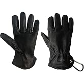 BARENNSU Leather Work Gloves for Men, Genuine Cowhide Men's Leather Gloves, Ideal for Construction, Outdoors work