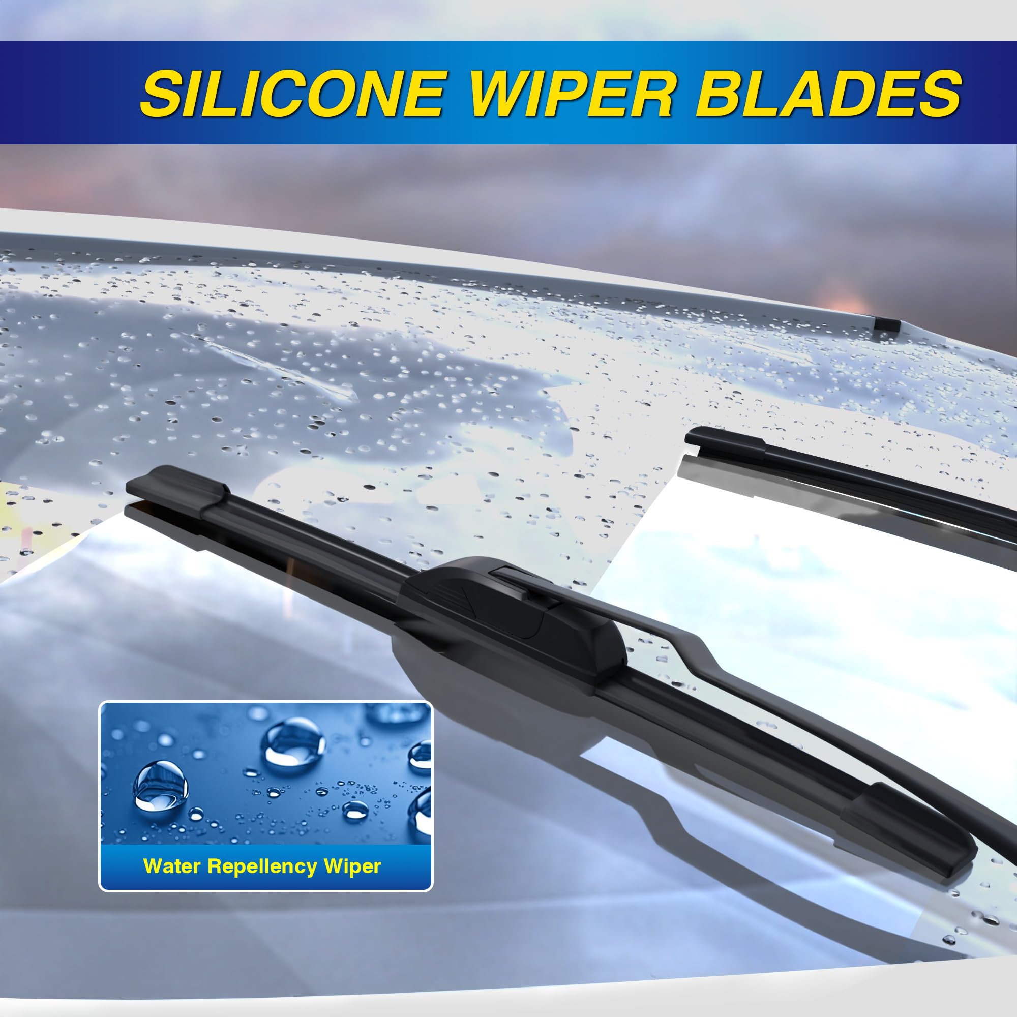 5 PLUS® Silicone Windshield Wipers Replacement for