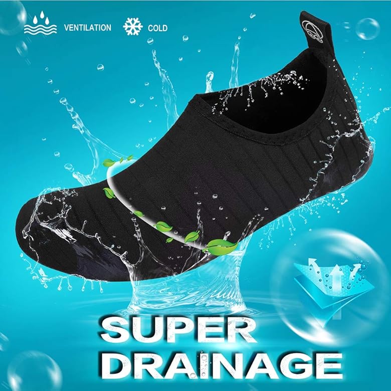 Water Shoes Womens Mens Outdoor Beach Swimming Aqua Socks Quick Dry Barefoot Shoes Surfing Yoga Pool Exercise