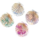 Lurrose Seashell Hair Claw Clips - Small Shell Jaw Clips, Mini Beach Hair Accessories for Mermaid Costume