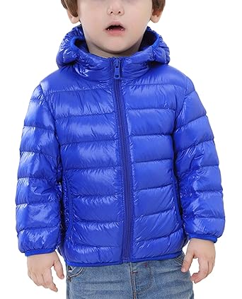 HAPPY CHERRY Kinder Junge Mädchen Ultraleichte Daunenjacke mit Kapuze Unisex Kinder Winterjacke Herbst Winter Jacket Warme St
