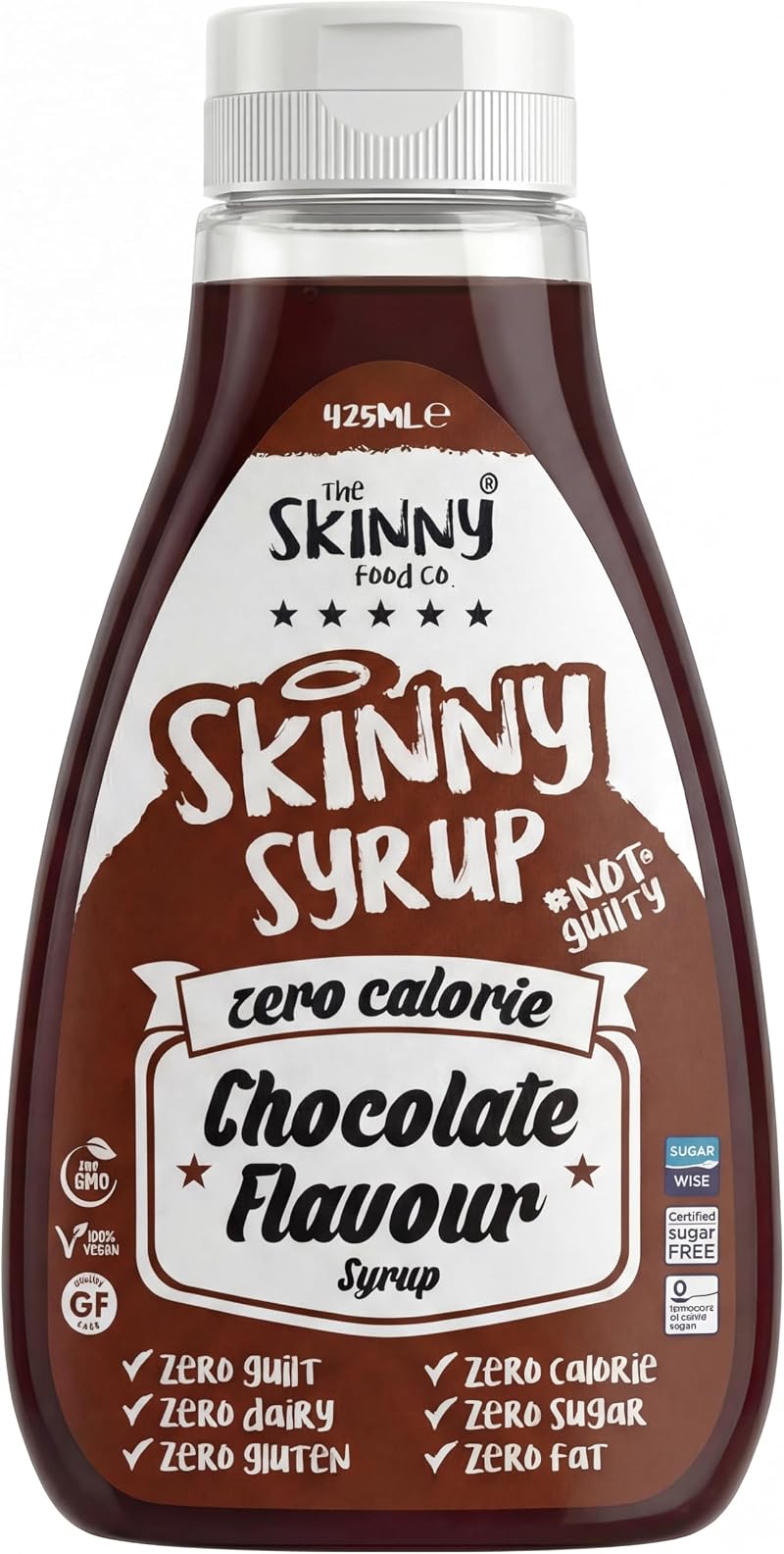 The Skinny Food Co Chocolate Syrup 425ml Sugar Free Vegan Keto