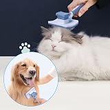 Vinabo Self-Cleaning Pet Brush for Dogs and Cats Blue view 4