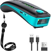 Anyeast Bluetooth Barcode Scanner, Portable 2D/1D Wireless Code Reader | 3 in 1 Mini QR Code Scanner for Inventory Management, Cordless Image Scanner for Tablets, Android, iOS, PC, and POS Systems