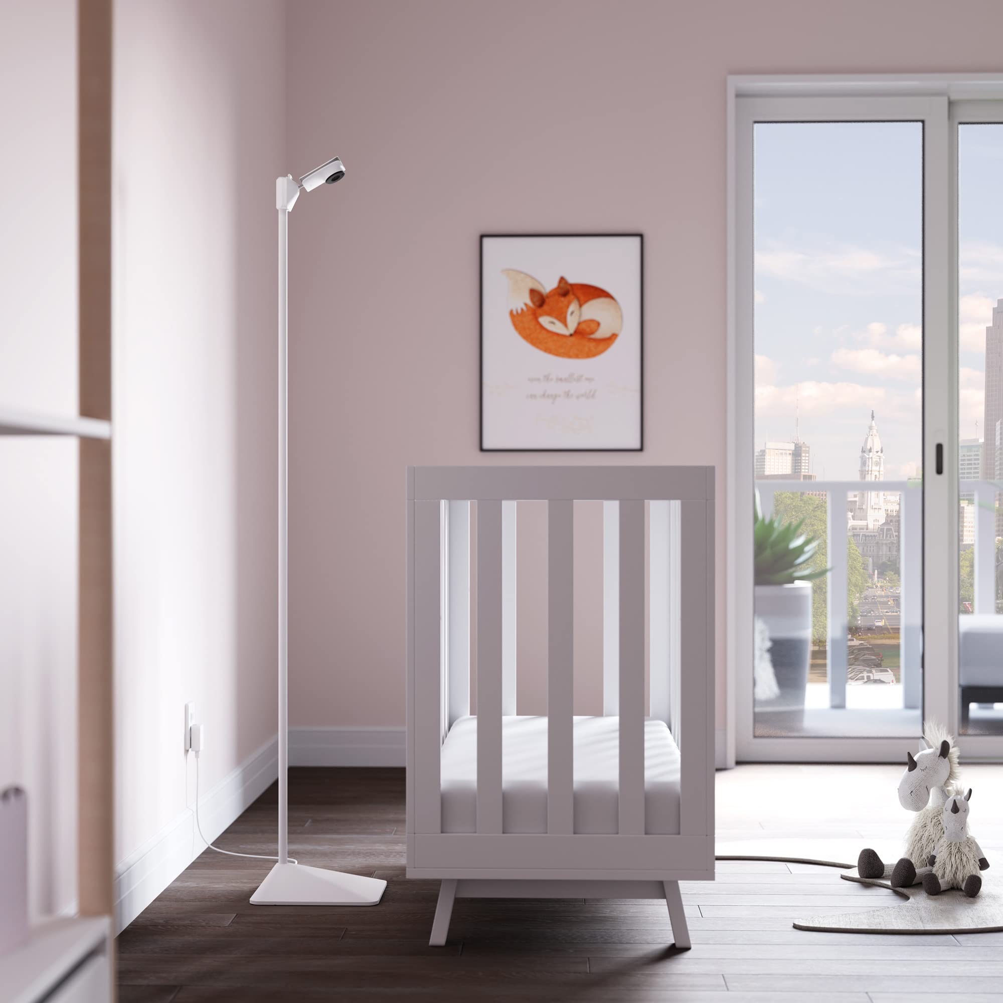 Miku Pro Smart Baby Monitor with Floor Stand - Contact-Free Breathing & Sleep Tracking - Real-Time - HD Video Baby Monitor with Camera & Audio, Night Vision, Humidity & Temperature - Two-Way Talk