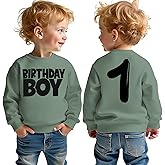 AG AGUU Birthday Boy Sweatshirts 1-8 Years Old Birthday Shirts Kids Pullover Toddler Baby Boy B-day Party Outfits Fall Tops